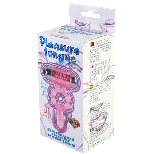 BAILE - 10-FUNCTION TONGUE SILICONE RING WITH VIBRATION PINK