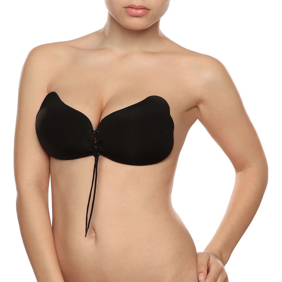 BYE-BRA - LACE-IT PUSH-UP SUPPORT BLACK CUP D