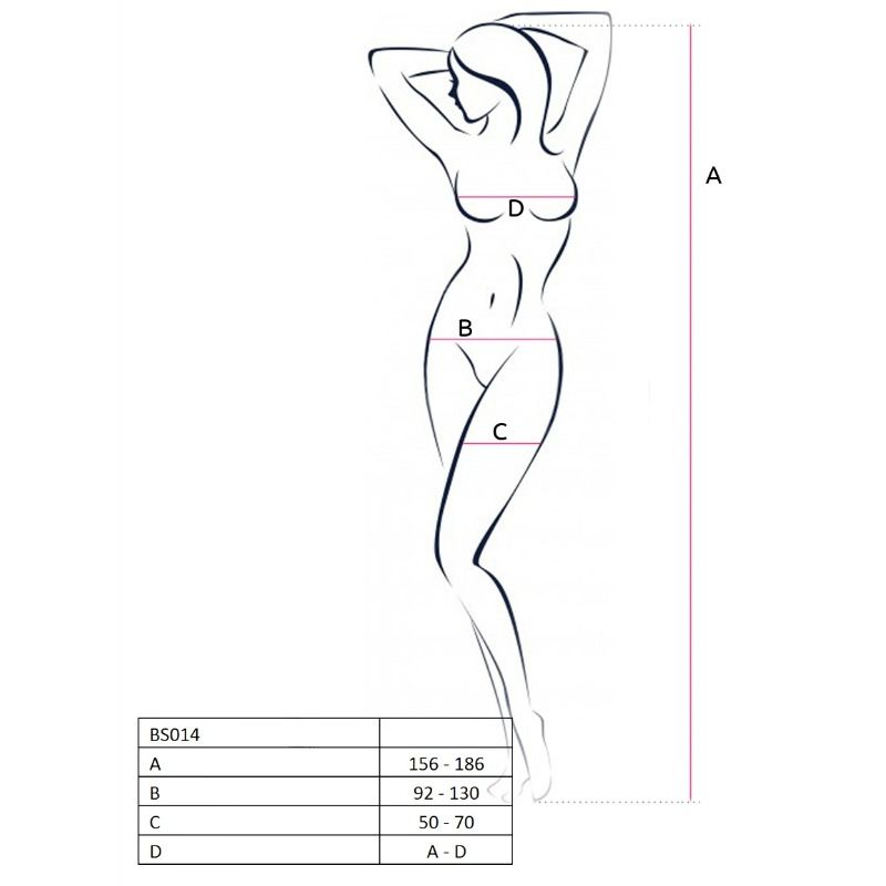 PASSION - WOMEN'S BS014 WHITE BODYSTOCKING ONE SIZE