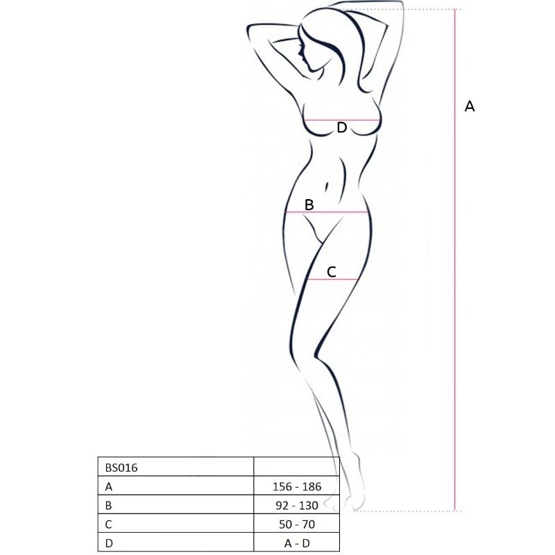PASSION - WOMEN BS016 BODYSTOCKING BLACK ONE SIZE