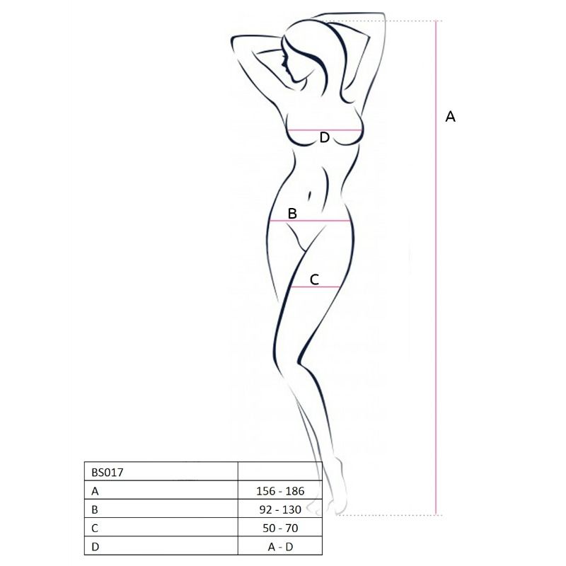 PASSION - WOMAN BS017 BLACK BODYSUIT ONE SIZE