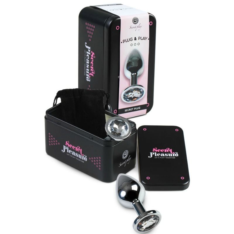 SECRETPLAY - TRANSPARENT ALUMINUM ANAL PLUG 8 CM