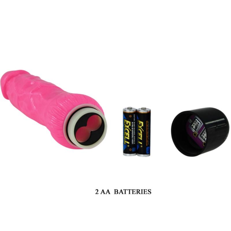 BAILE - VIBRATEUR RÉALISTE SEXE COLORÉ ROSE 24 CM