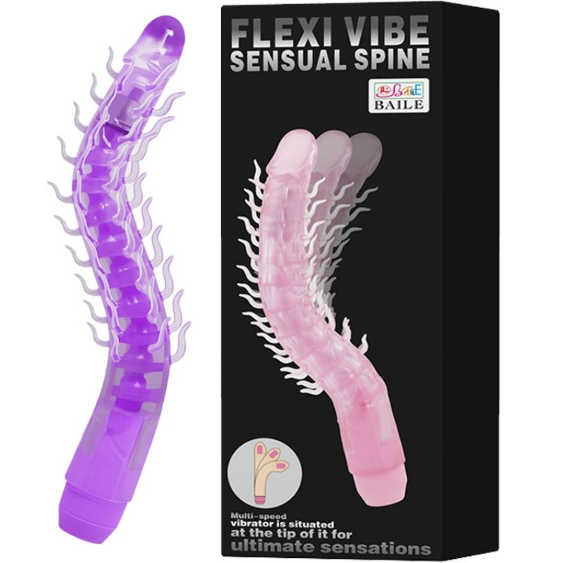 BAILE - FLEXI VIBE SENSUAL SPINE FLEXIBLE VIBRATOR LILAC 23.5 CM
