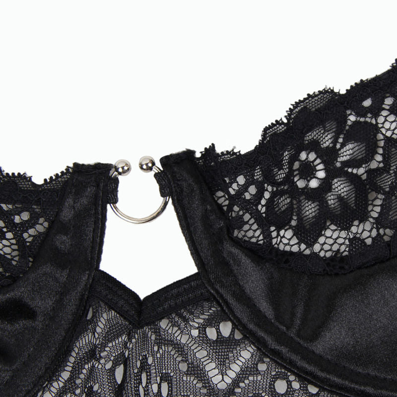 SUBBLIME - CORSET BLACK CORSET AND BELT L / XL