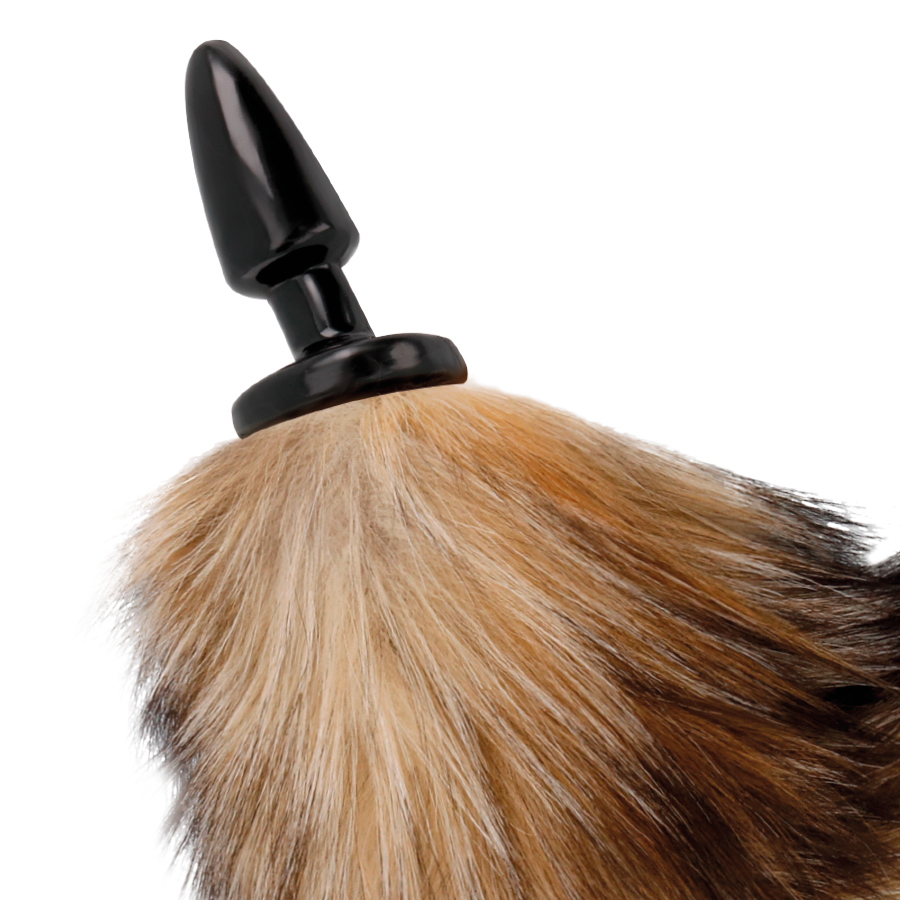 DARKNESS - NATURAL TAIL WITH SILICONE BUTT PLUG 10 CM