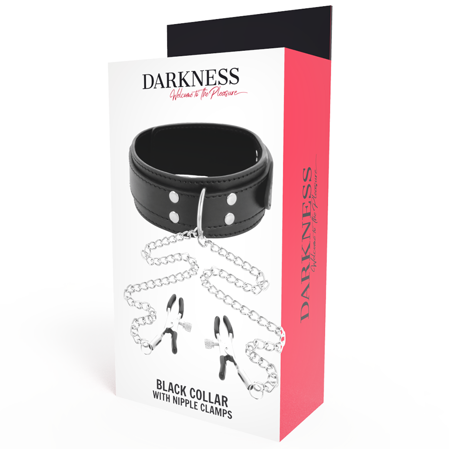 DARKNESS - NIPPLE CLAMP NECKLACE BLACK