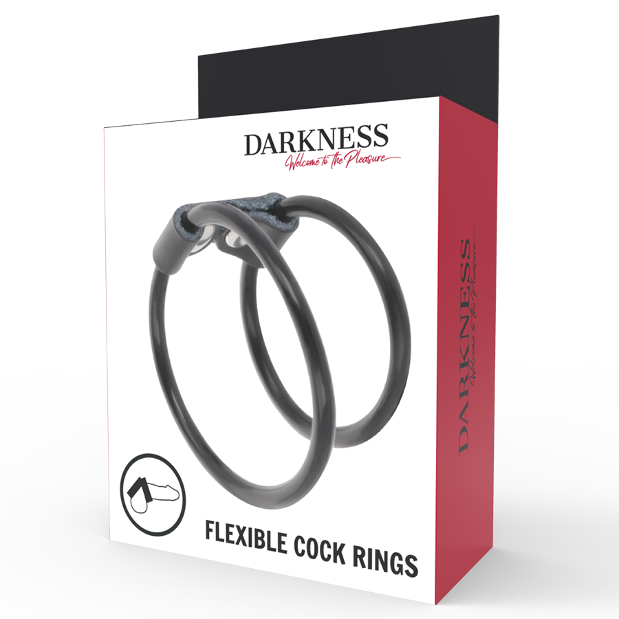 DARKNESS - DOUBLE FLEXIBLE COCK RING