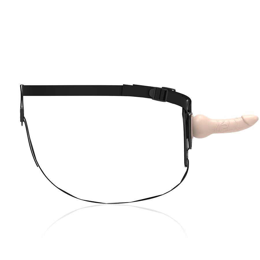 FETISH SUBMISSIVE HARNESS - REALISTIC SILICONE DILDO 16CM