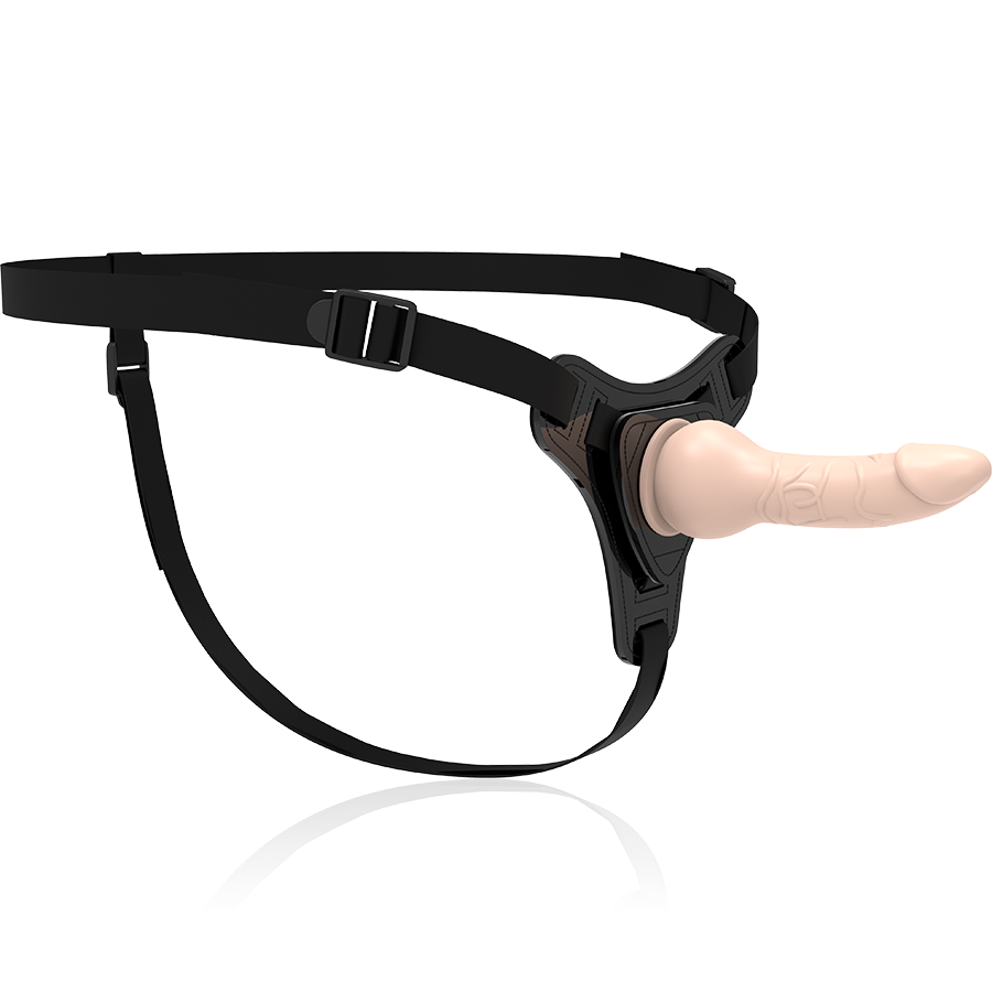 FETISH SUBMISSIVE HARNESS - REALISTIC SILICONE DILDO 16CM