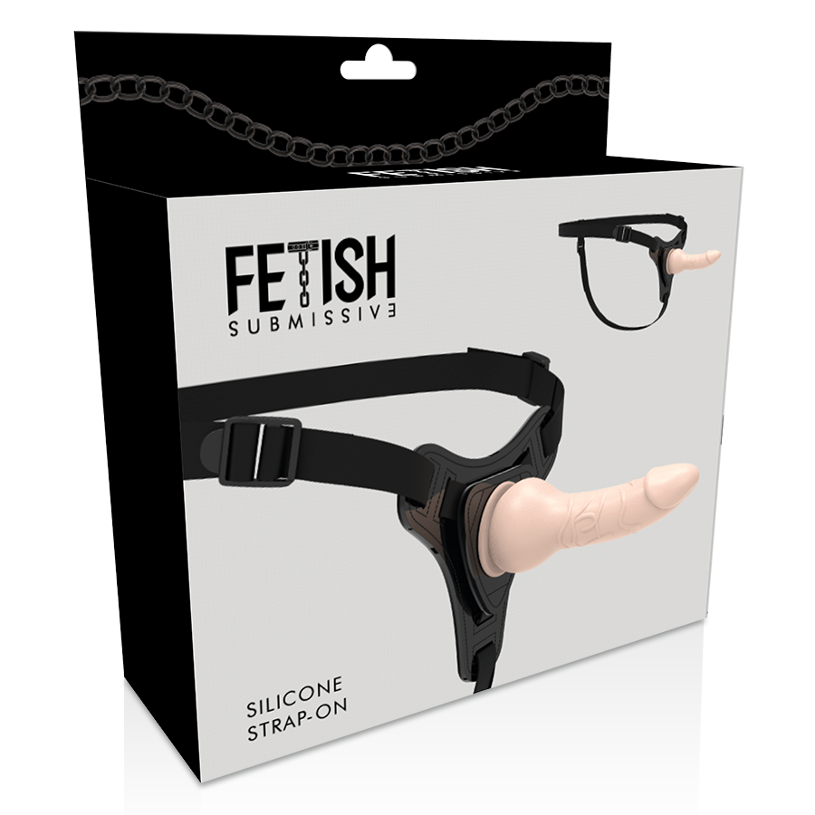 FETISH SUBMISSIVE HARNESS - REALISTIC SILICONE DILDO 16CM