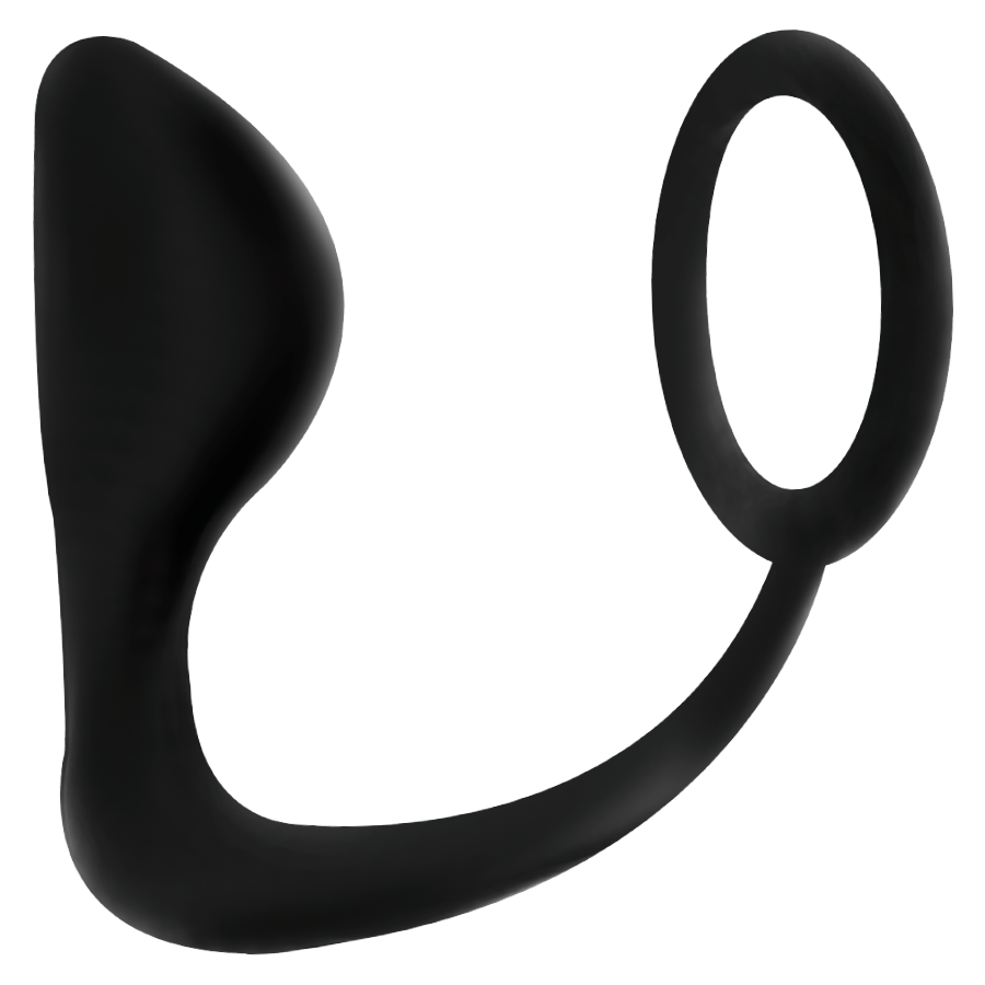 ADDICTED TOYS - BLACK PENIS RING BUTT PLUG