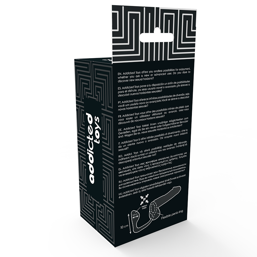 ADDICTED TOYS - BLACK PENIS RING BUTT PLUG