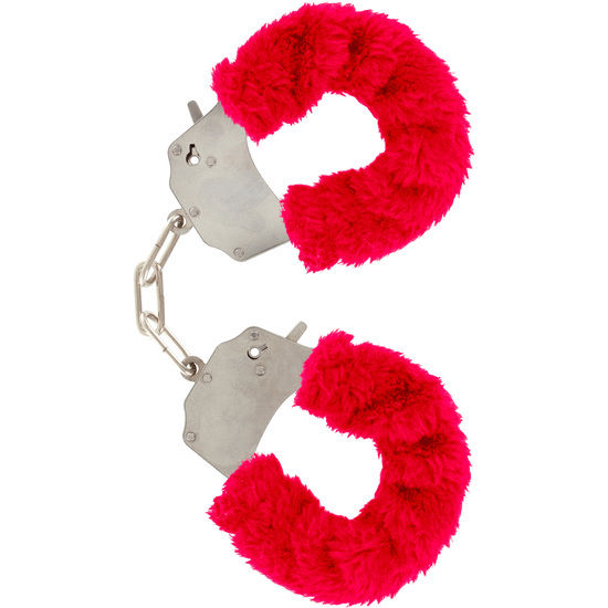 TOYJOY - RED FURRY FUN BONDAGE CUFFS