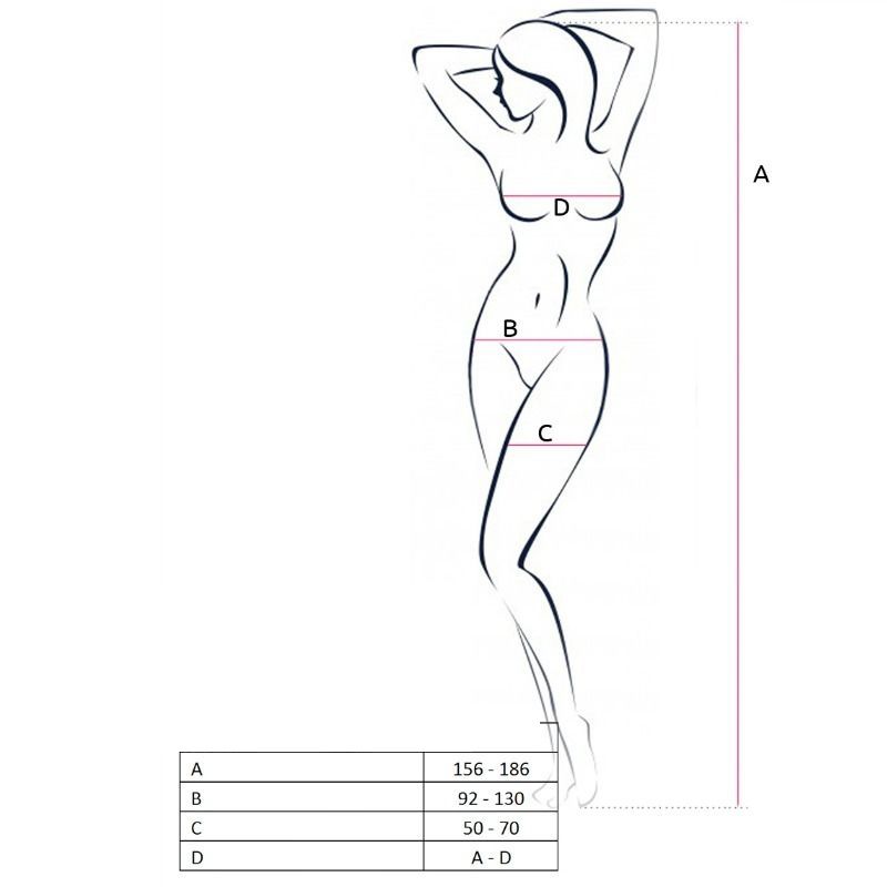 PASSION - WOMEN'S BS062 BLACK BODYSTOCKING ONE SIZE