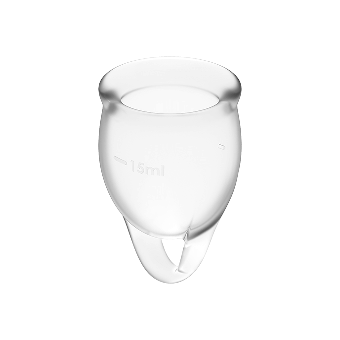 SATISFYER - FEEL CONFIDENT MENSTRUAL CUP TRANSPARENT 15 + 20 ML