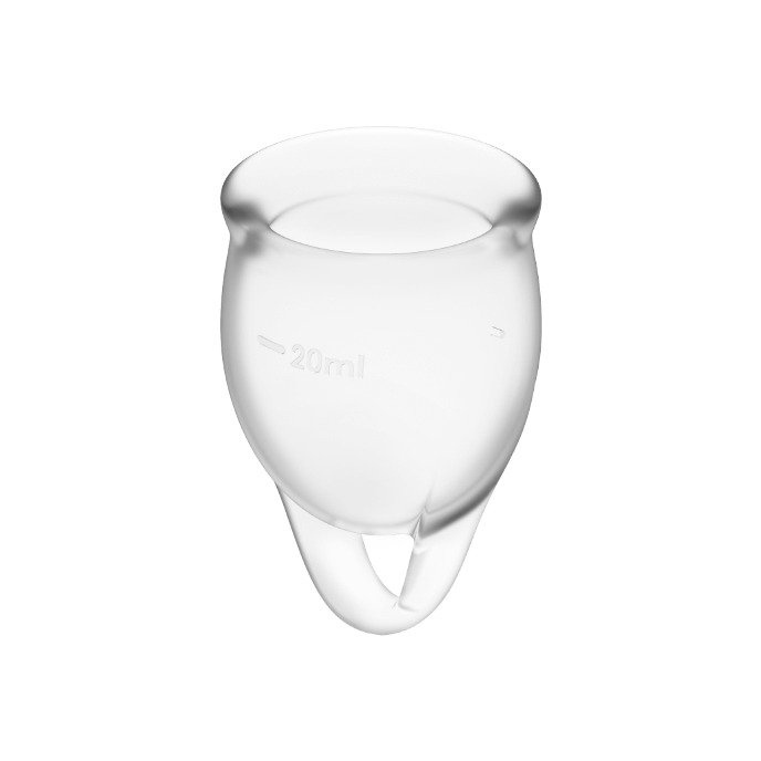 SATISFYER - FEEL CONFIDENT MENSTRUAL CUP TRANSPARENT 15 + 20 ML
