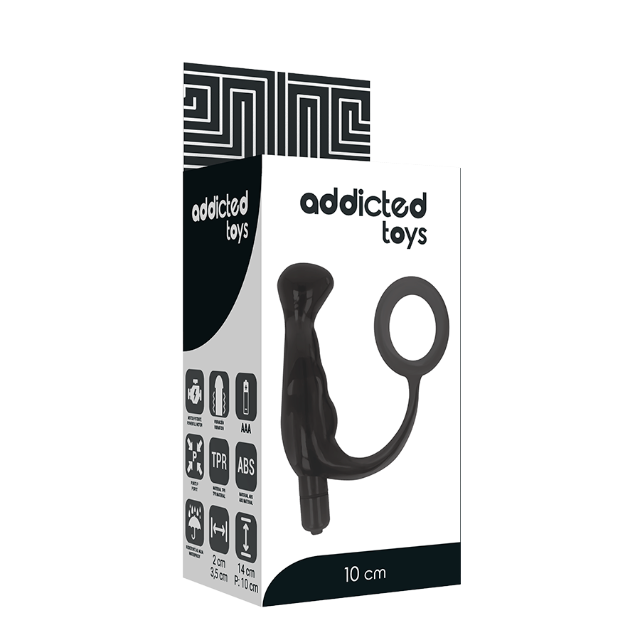 ADDICTED TOYS - TICO BLACK PROSTATE VIBRATOR 10 CM