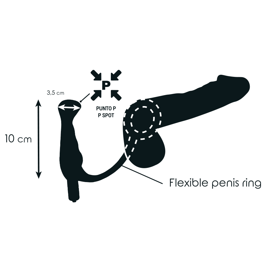 ADDICTED TOYS - TICO BLACK PROSTATE VIBRATOR 10 CM