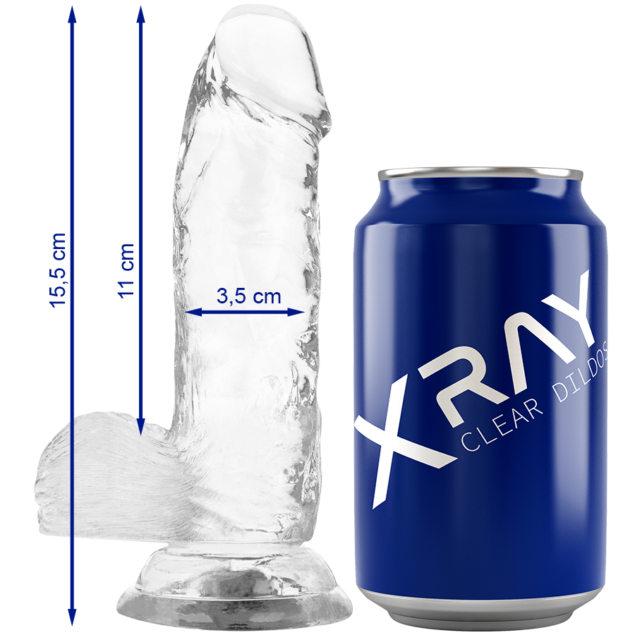 X RAY - TRANSPARENT BITE WITH BALLS 15.5 CM -O- 3.5 CM