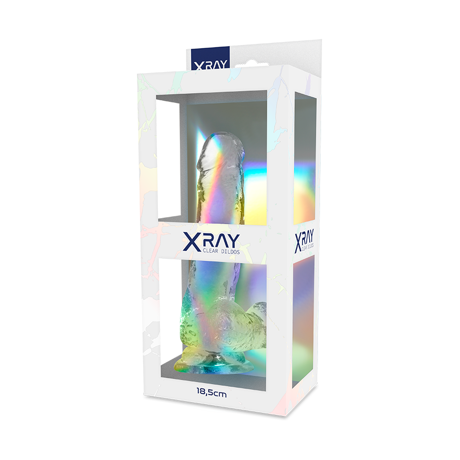 X RAY - CLEAR MOUTH GAG WITH BALLS 18.5 CM -O- 3.8 CM