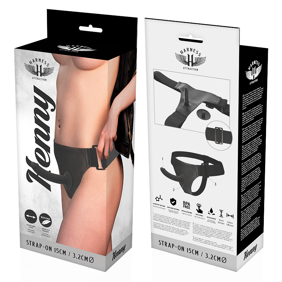 HARNESS ATTRACTION - SILICONE HARNESS KENNY 15 CM -O- 3.2 CM