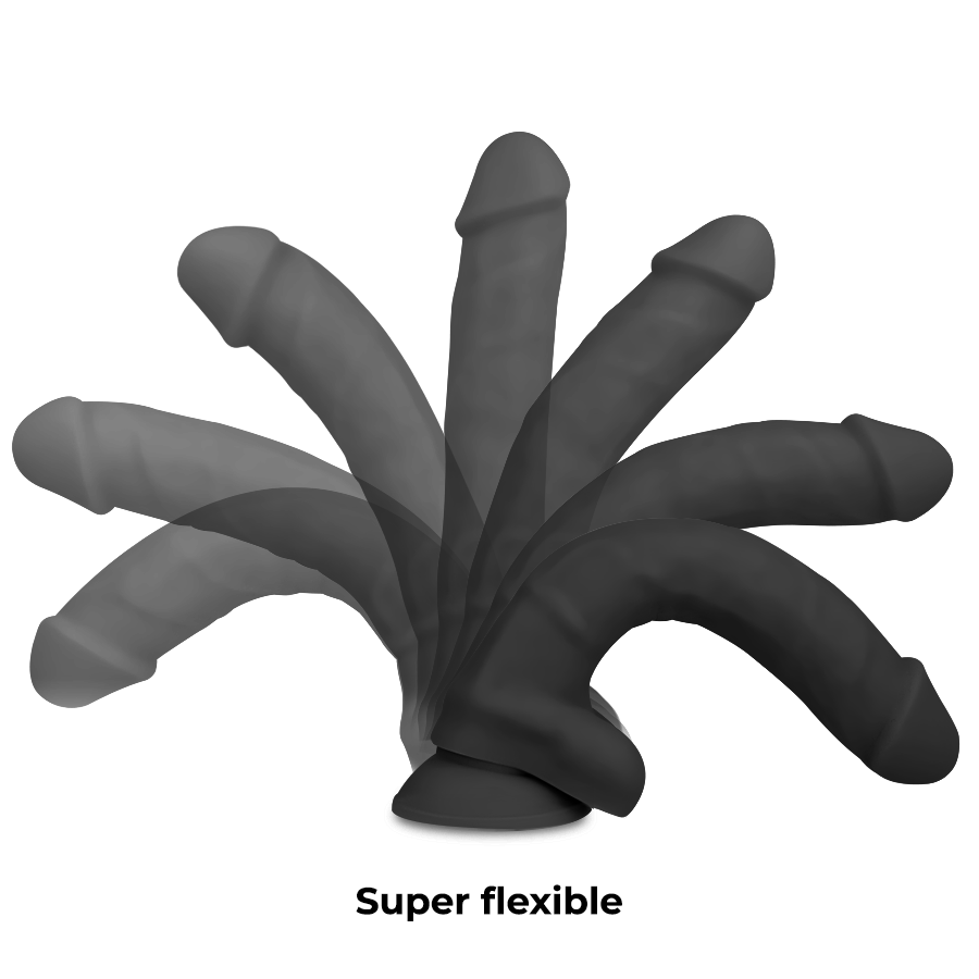 COCK MILLER - REALISTIC ARTICULATED SILICONE DILDO BLACK 19.5 CM