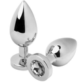 METAL HARD - DIAMOND CLEAR ANAL PLUG MEDIUM 7.62CM