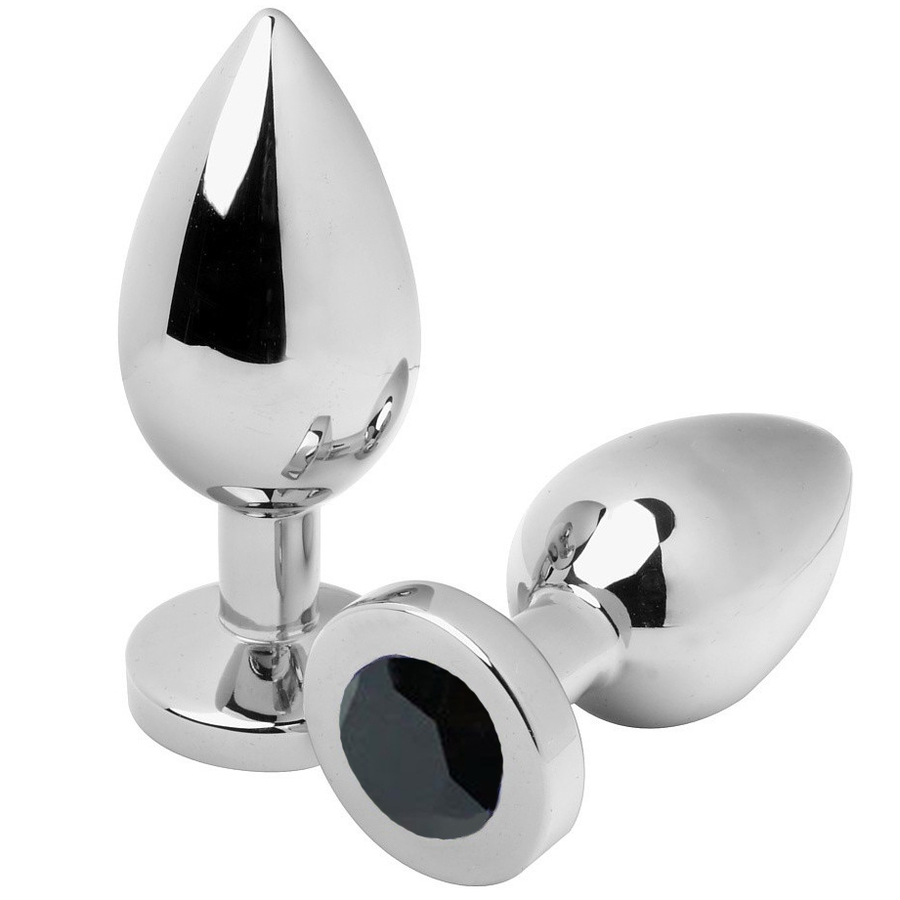 METAL HARD - BLACK DIAMOND ANAL PLUG MEDIUM 3 IN