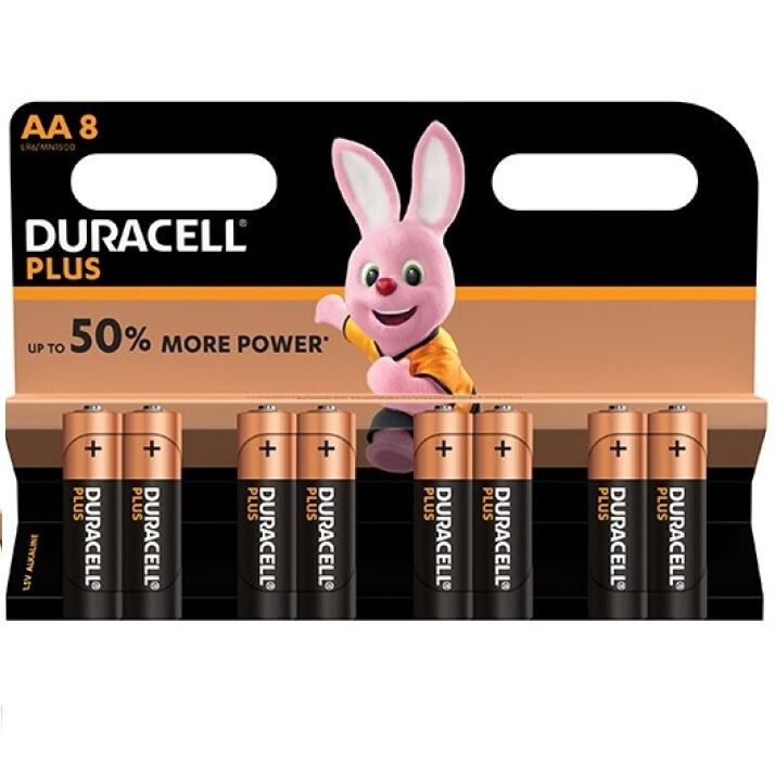 DURACELL - PLUS POWER AA LR6 BATTERY 8-PACK