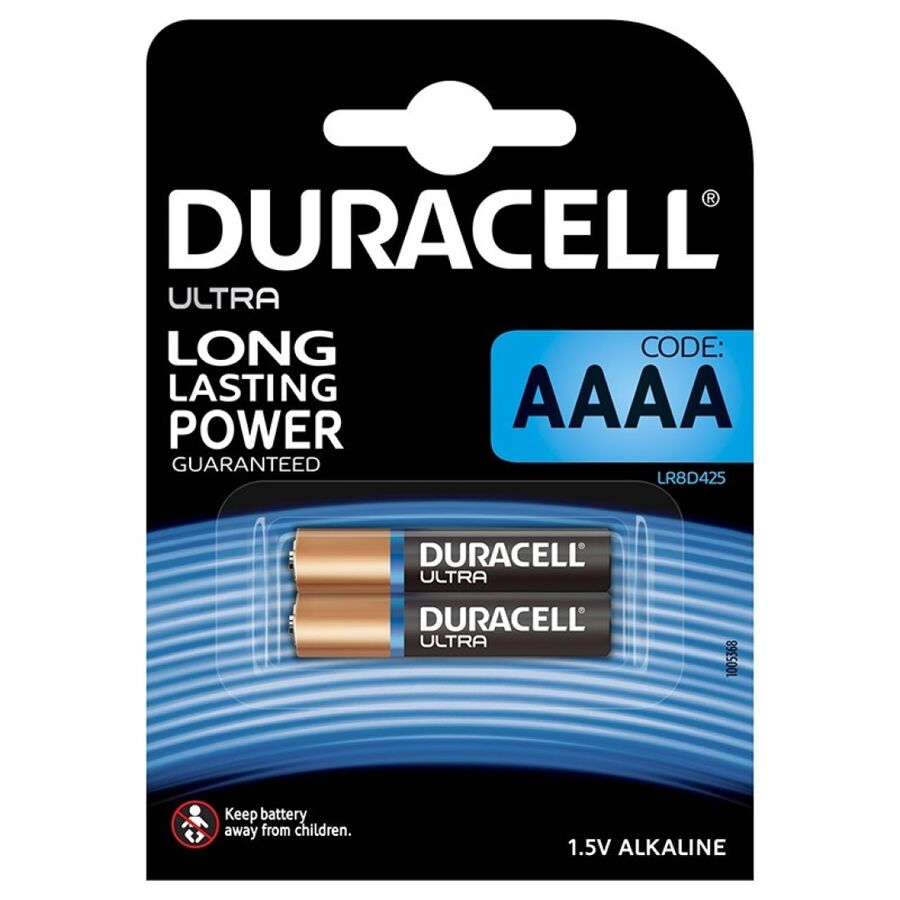 DURACELL - ULTRA POWER ALKALINE BATTERY AAAA MX2500 1.5V 2 UNITS