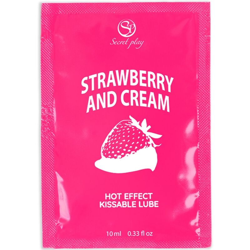 SECRETPLAY - STRAWBERRY & CREAM SINGLE-DOSE LUBRICANT 10ML