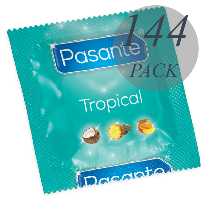 PASANTE - TROPICAL FLAVOURED CONDOMS 144 UNITS