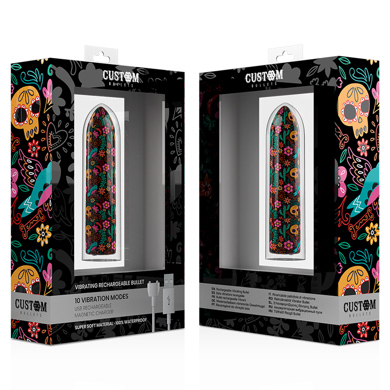 CUSTOM BULLETS - RECHARGEABLE FLORAL BULLETS 10 INTENSITIES