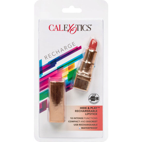 CALEXOTICS - RED RECHARGEABLE LIPSTICK HIDE & PLAY RED