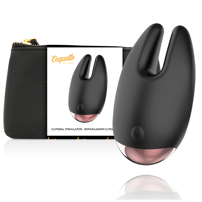 FLIRTY CHIC DESIRE - BLACK/GOLD CLITORAL STIMULATOR