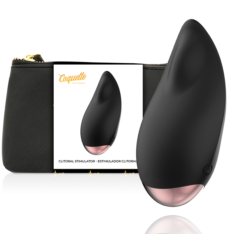 FLIRTY CHIC DESIRE - BLACK/GOLD CLITORAL STIMULATOR