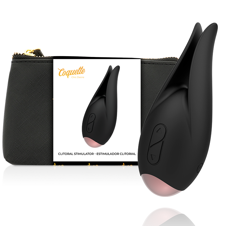 FLIRTY CHIC DESIRE - BLACK/GOLD CLITORAL STIMULATOR