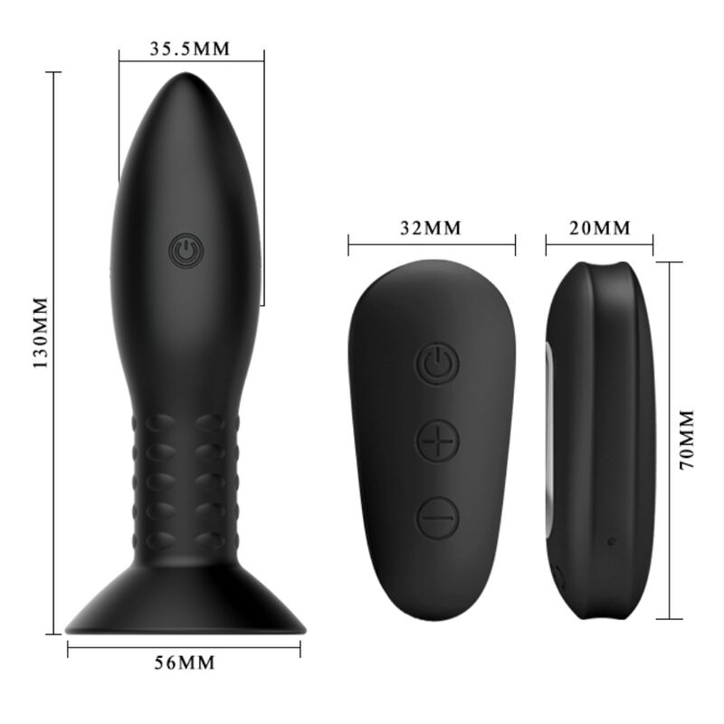 MR PLAY - REMOTE CONTROL PLUG BLACK ROTATING BEADS