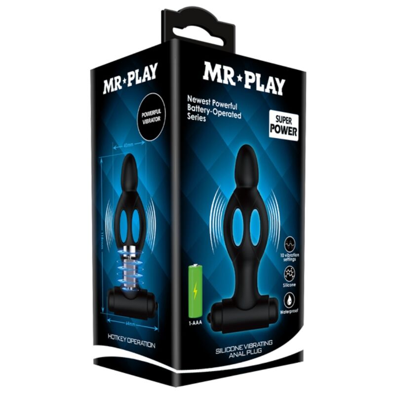 MR PLAY - VIBRATING SILICONE BUTT PLUG