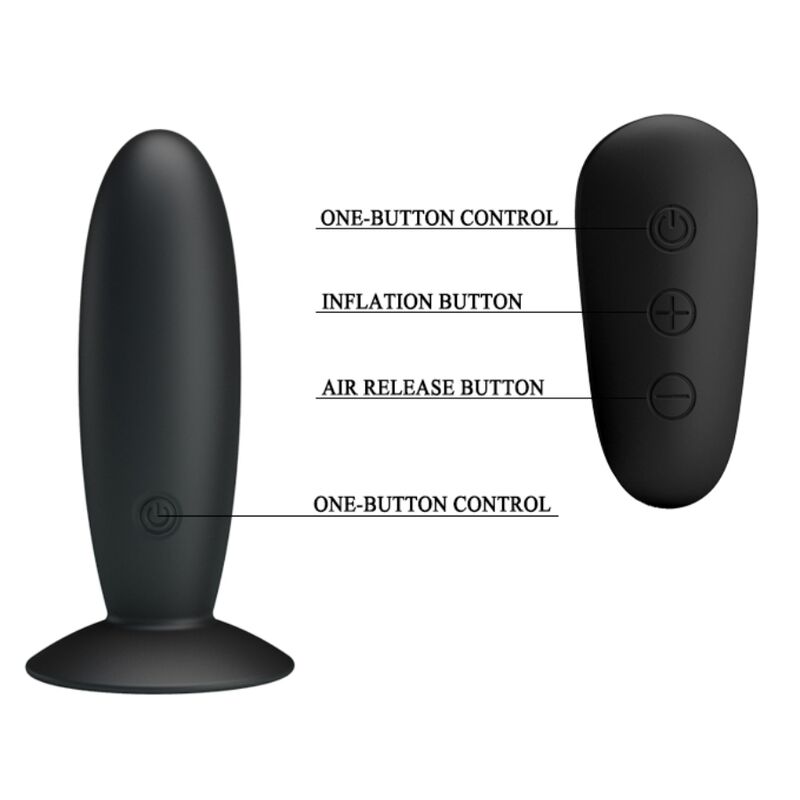 MR PLAY - BLACK VIBRATING REMOTE CONTROL BUTT PLUG