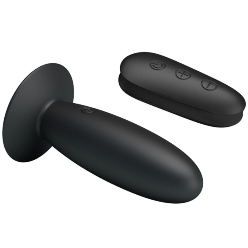 MR PLAY - BLACK VIBRATING REMOTE CONTROL BUTT PLUG