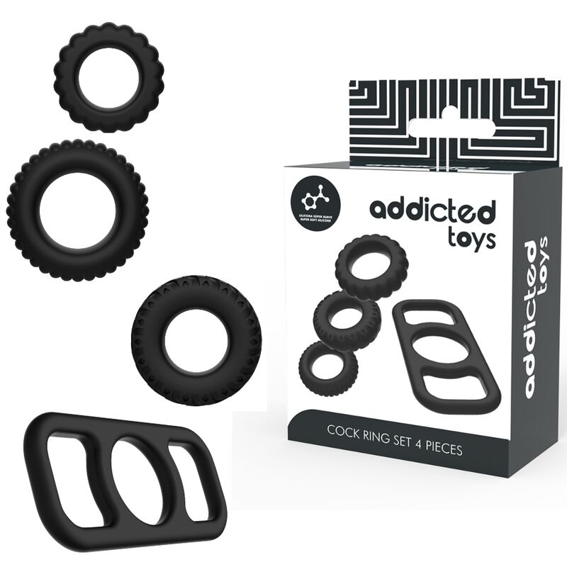 ADDICTED TOYS - 4 PIECES PENILE RING SET