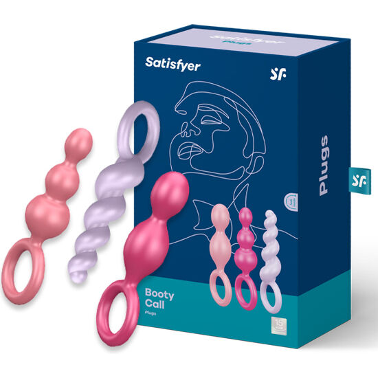 SATISFYER - 3-PIECE TRICOLOR ANAL PLUG SET