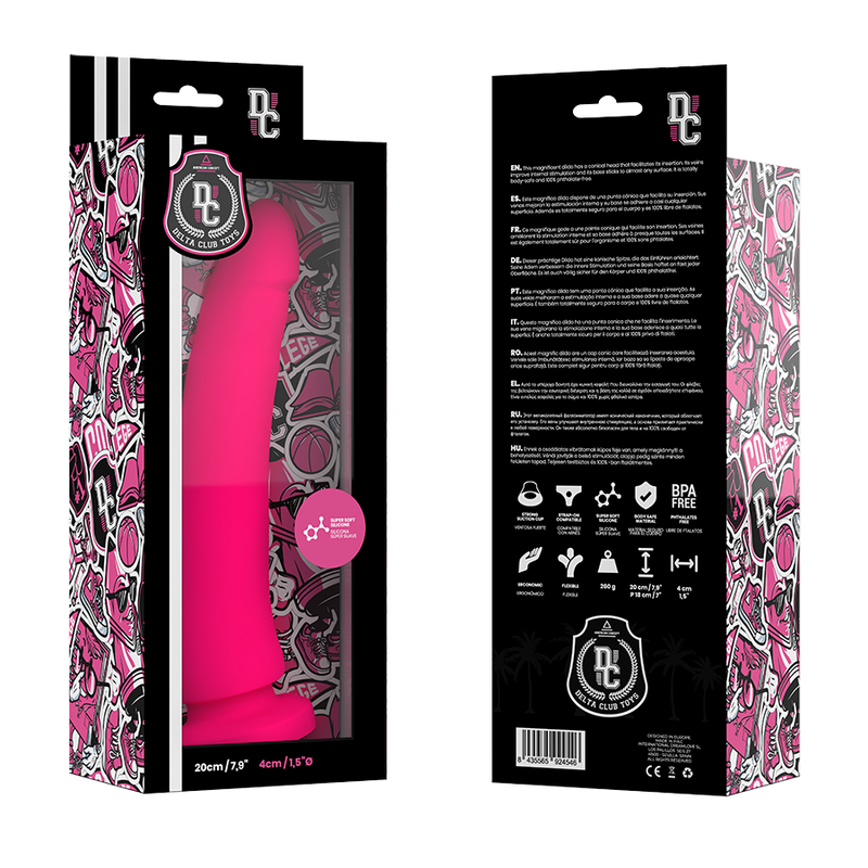 DELTA CLUB - 20 CM -O- 4 CM PINK SILICONE MEDICAL GODE TOY