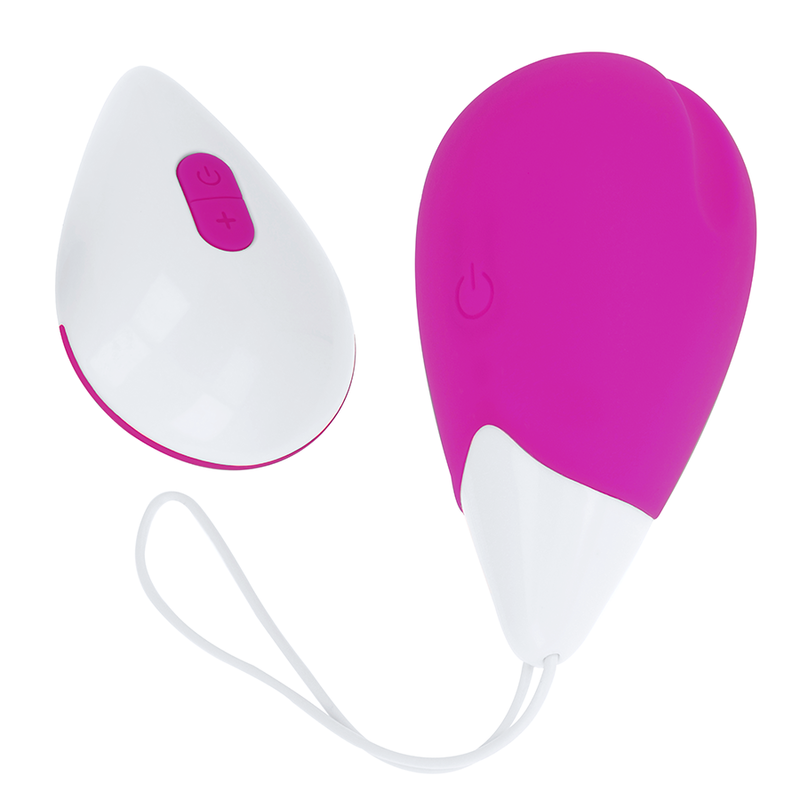 OHMAMA - VIBRATING TEXTURED EGG 10 MODES PURPLE AND WHITE