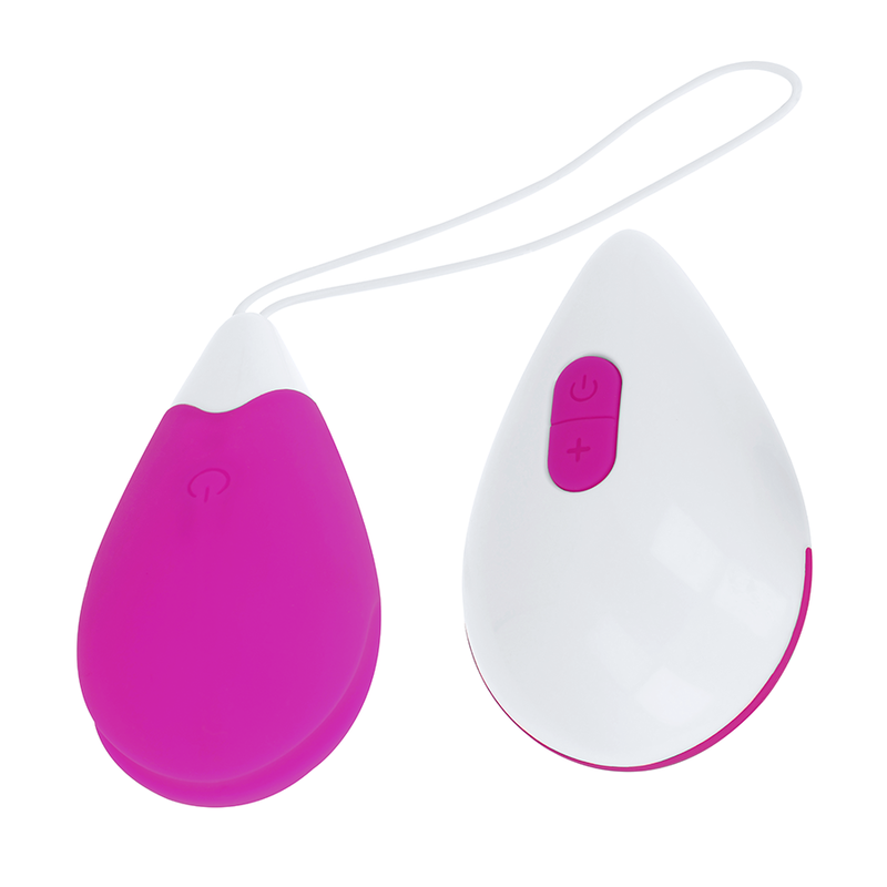 OHMAMA - VIBRATING TEXTURED EGG 10 MODES PURPLE AND WHITE