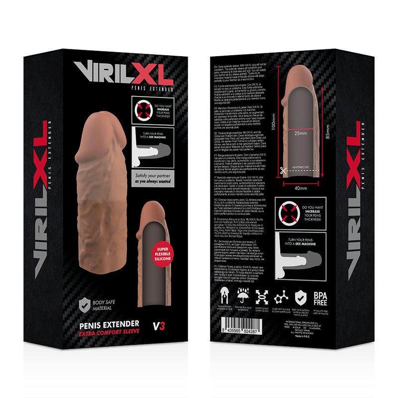 VIRILXL - LIQUID SILICONE BROWN PENIS EXTENSION V3