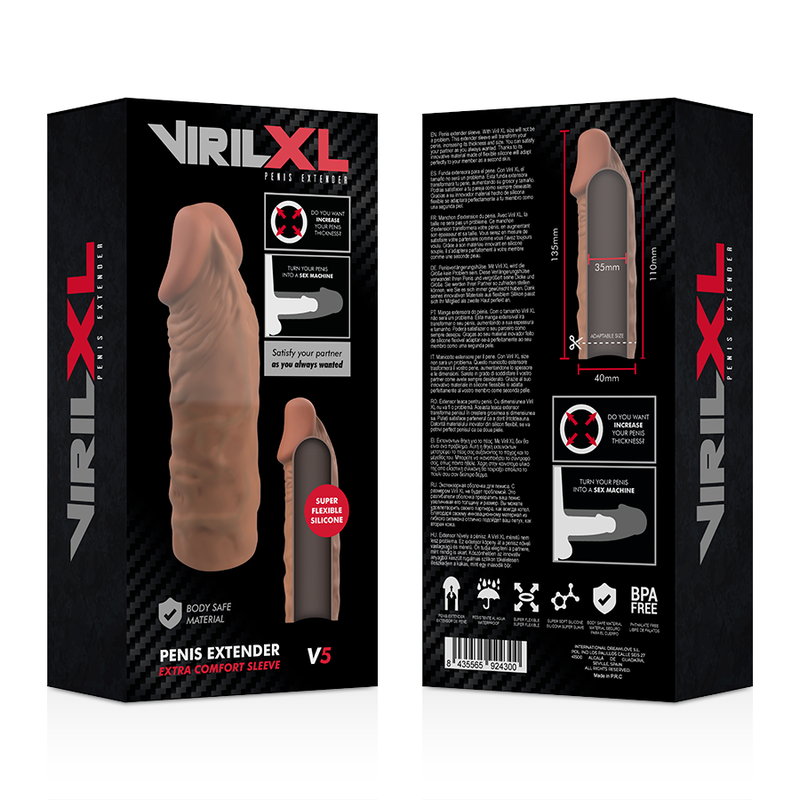 VIRILXL - BROWN LIQUID SILICONE PENIS EXTENDER V5