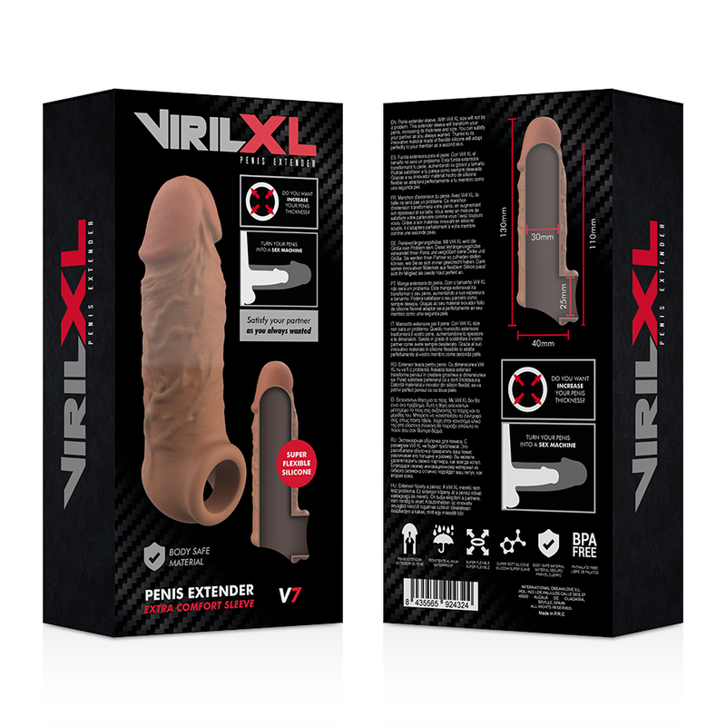 VIRILXL - LIQUID SILICONE PENIS EXTENSION V7 BROWN